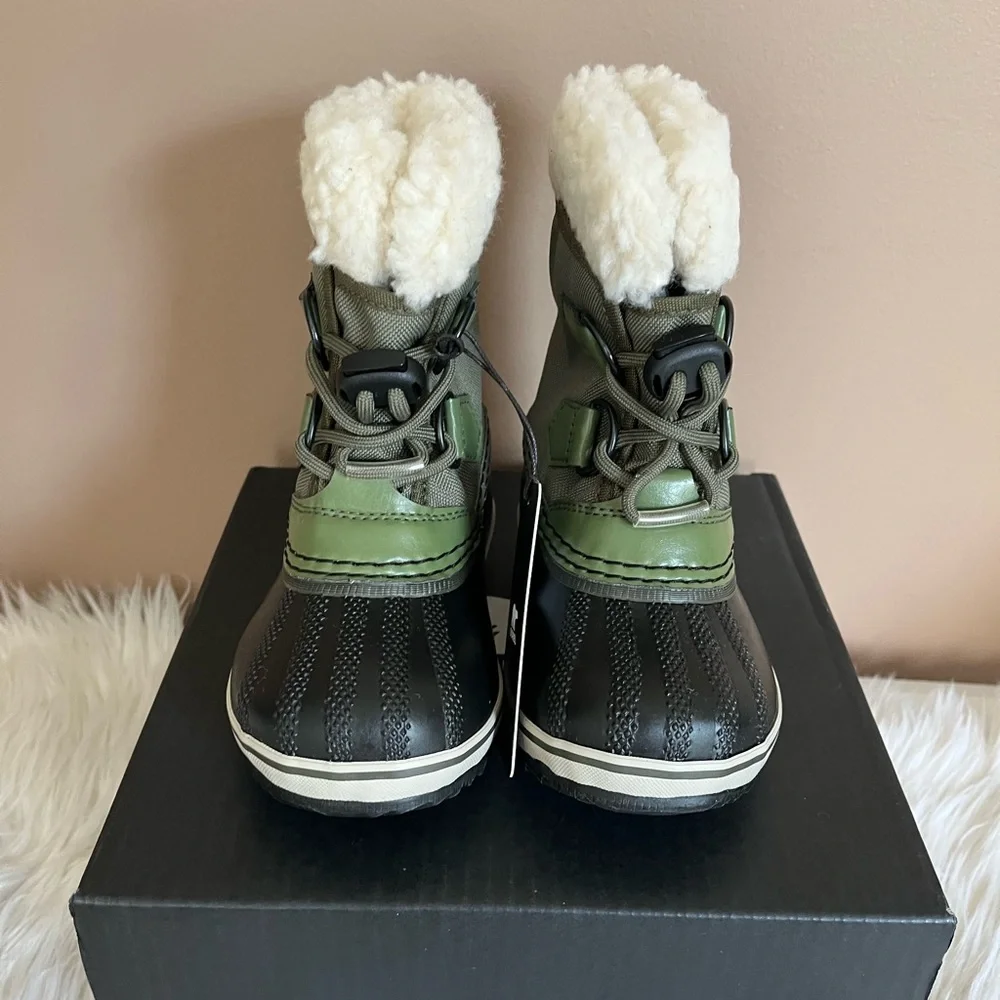 {Sorel} Youth Yoot PAC Nylon Boot In Hiker Green - Little Kids 8 - NWT